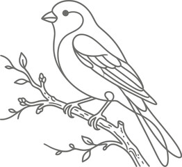 Obraz premium vector illustration of a bird