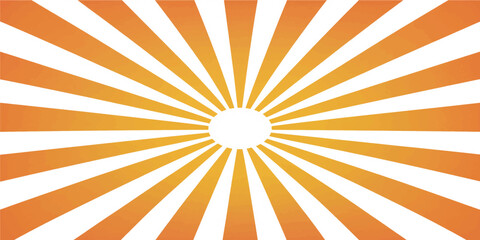 Obraz premium Abstract orange and white sunburst background with central oval copy space vector illustration 
