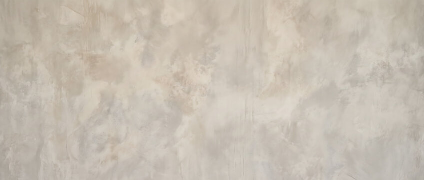 Concrete wall texture with weathered beige plaster surface and subtle grunge stains provides a rustic minimal background for design