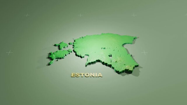 Detailed 3D Terrain and Elevation Map of Estonia