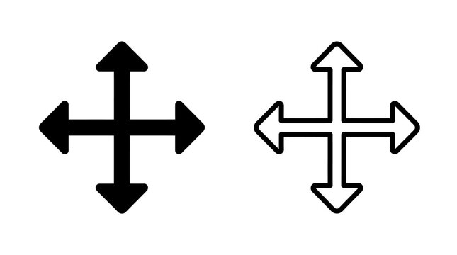 Four directional arrows icon for interface navigation