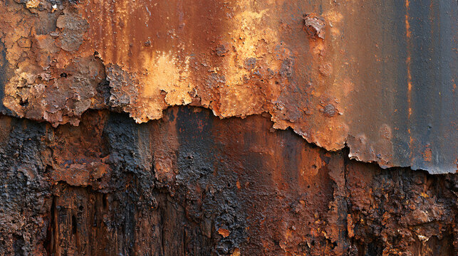 Severe oxidation damages the structural integrity of a heavy iron plate.