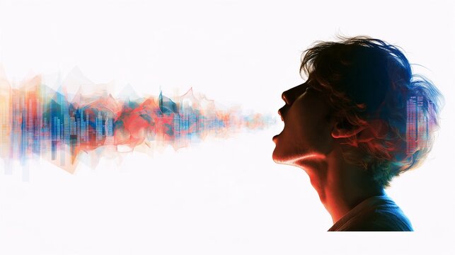 An abstract concept of musical waveforms expressed through beatboxing and the voice