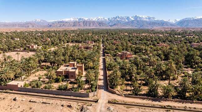 Morocco Marrakech Palmeraie Oasis Landscape
