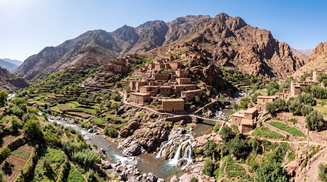 Morocco Setti Fatma Mountain Village Landscape