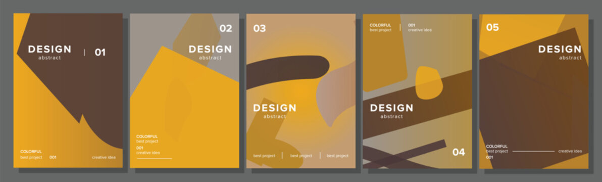 Abstract brown and yellow geometric composition for modern cover templates, brochure or presentation layouts, clean, minimal branding art for business reports, posters and marketing materials