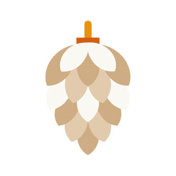 Stylized hop cone illustration