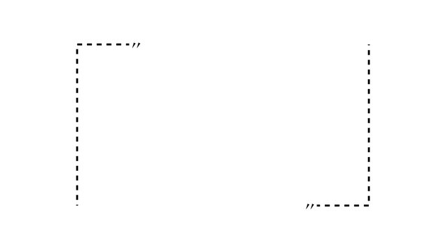 Minimalist animated quote frame with dotted border for social media and typography