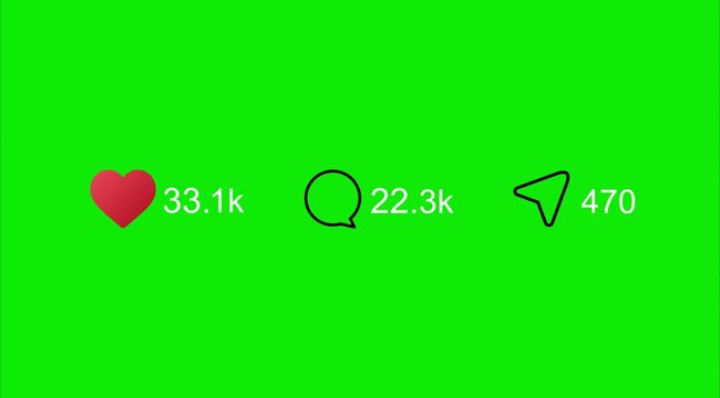 Viral Content of Social Media Animation. Like comment and share social media animation count 4K Footage