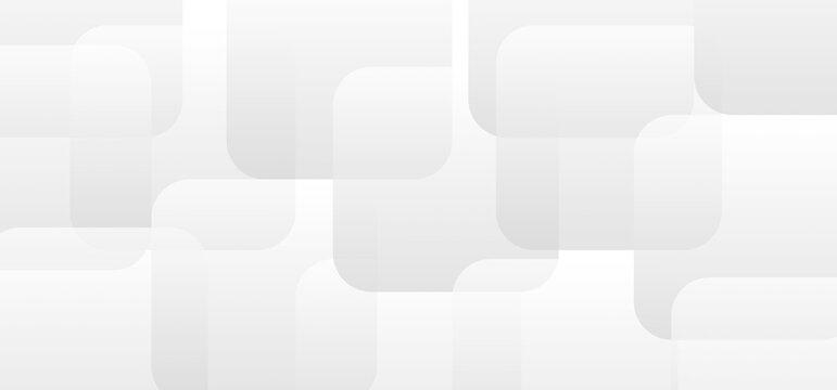 Clean white and light grey abstract background with soft overlapping rounded geometric rectangles