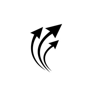 3 Arrows curving upwards to the side