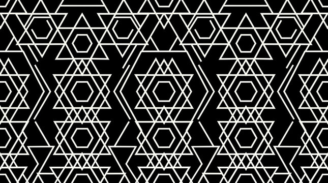 Overlapping Equilateral Triangles Hexagonal Voids