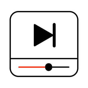 Video player next track icon media player interface vector illustration skip forward play button