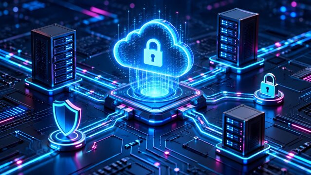 Secure Cloud Computing Hub With Server Infrastructure And Shields