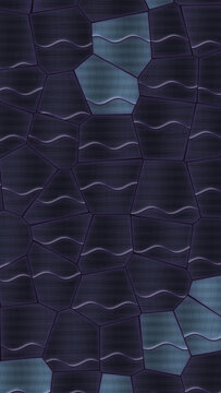 Dark Polygonal Pattern with Wavy and Grid Textures