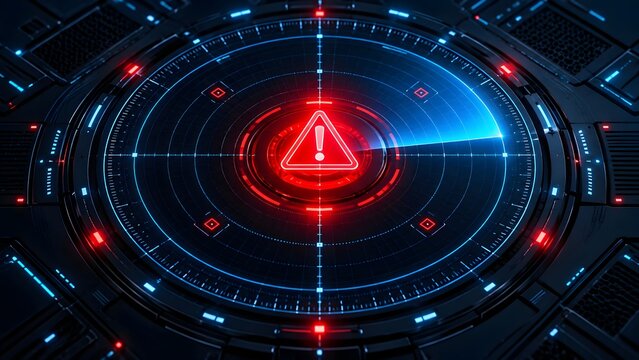 Cyber Security Warning Alert Radar Scanning Interface System