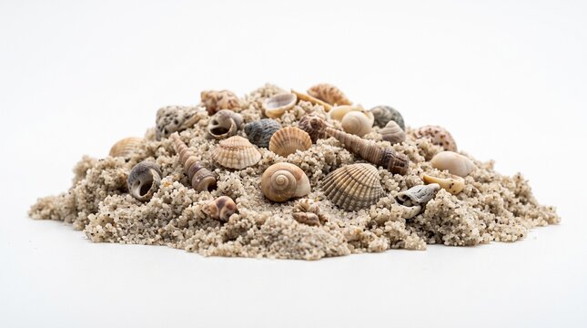 Organic hazelnuts and sand mix for natural food or crafting background
