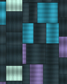 Wavy textured rectangular blocks with grid pattern