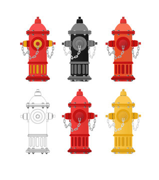 Red Fire Hydrant for Urban Firefighting and Emergency Safety