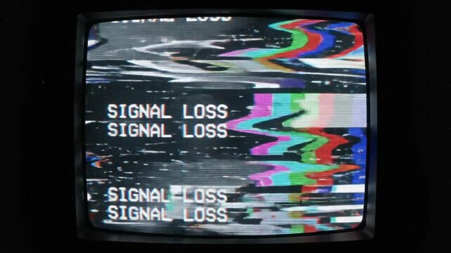 Ultra Realistic Retro VHS CRT Signal Loss Glitch Overlay | Cinematic 4K Seamless Loop
