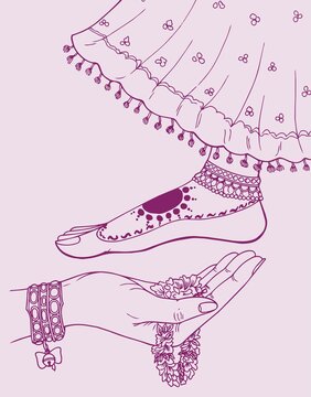 Lord Shiva and Parvati Hindu god Design Element. Sketch or Drawing of Shiva Parvati Outline Editable Vector Illustration