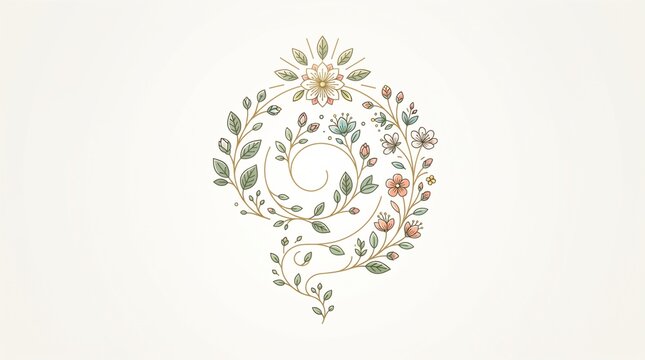 Botanical Growth Spiral Vector