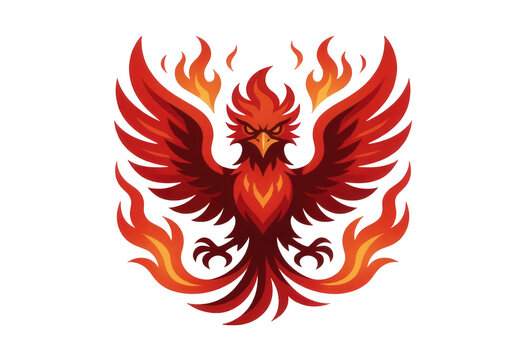 Fiery Phoenix Logo Transparent Background