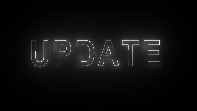 Update text neon animation