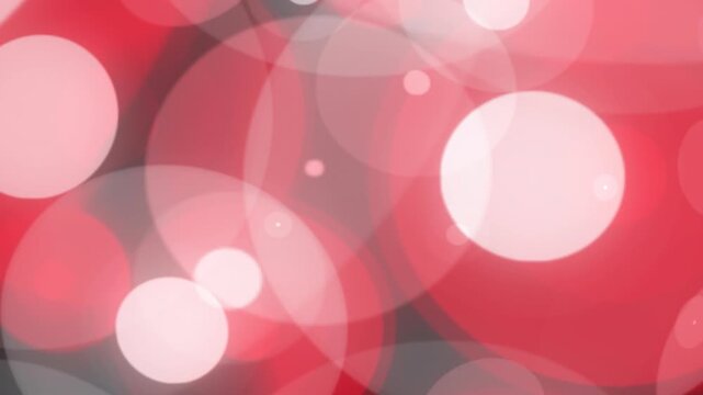 Abstract Red and White Bokeh Circle Lights Out of Focus on Black Background