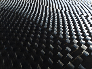 Fototapeta premium tower solar thermal power plant mirror array