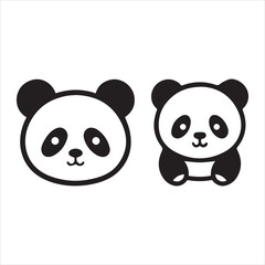 kawaii panda baby cute adorable animal vector © joy