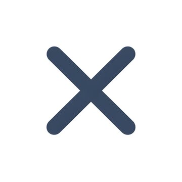 Close x mark icon vector delete symbol with x mark