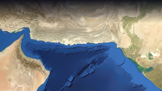 Animated Flight Path Map from Dubai UAE to Madrid Spain