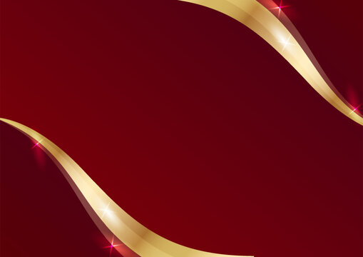 elegant maroon and gold wave on white background for premium corporate certificate background vector template