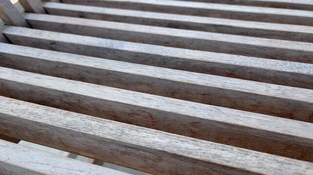Geometric Wooden Slats Architecture Background with Shadow