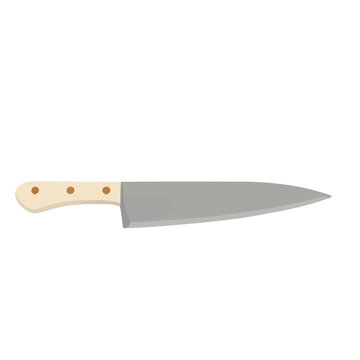 Chef's knife isolated on transparent background