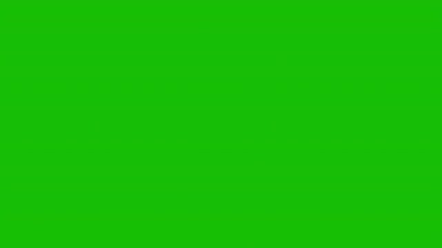 Digital Fingerprint Scan and Biometric Security Verification Animation Green Screen. 4K Resolution
