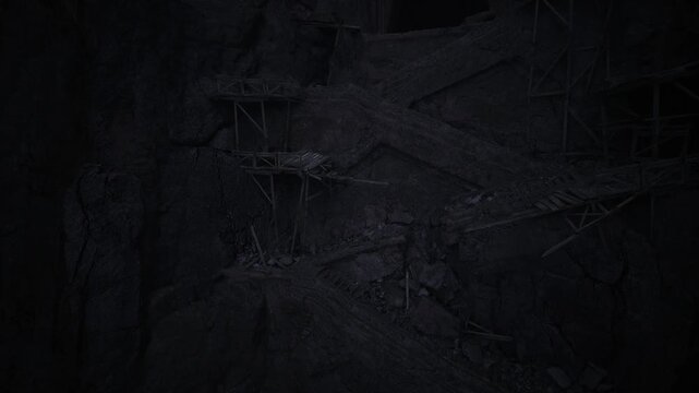 Haunted doorway scene. Creaking wooden entrance with damaged nails. Unnerving boarded entry featuring jagged edges and rusty nails for tense scenes