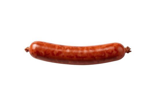Single grilled sausage with browned skin
