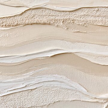 Abstract textured art creating wavy beige pattern