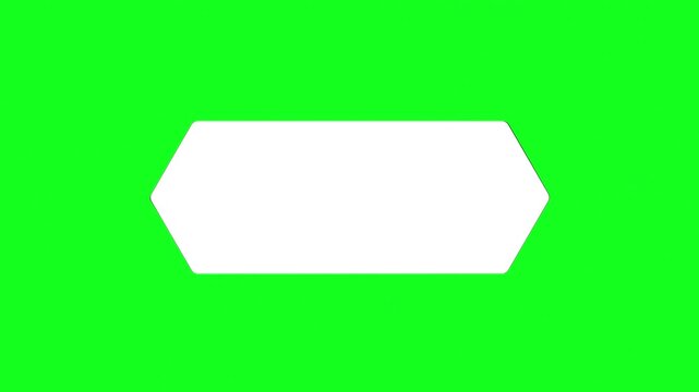 overlay for stream, mini information message - 3d render on green screen
