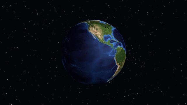Earth Zoom Animation to Eau Claire Wisconsin in North America