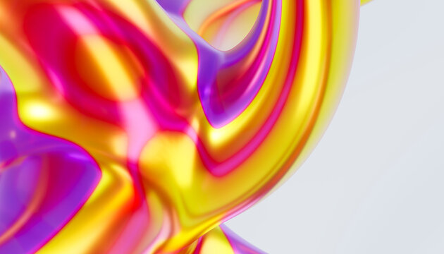 Abstract vibrant swirling colorful shapes with smooth flowing design