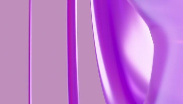 Purple abstract smooth curved shapes background