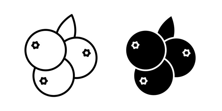Berry icon flat outline in black