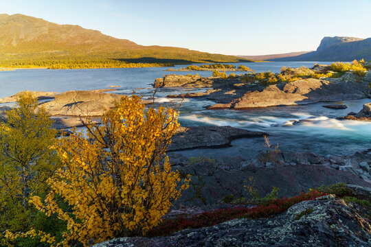 Autumn season in Stora sj&ouml;fallet national park