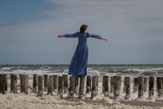 woman on the beach