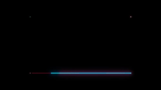 Dynamic neon frame icon set featuring glowing blue and red light lines forming sharp corner borders on black background