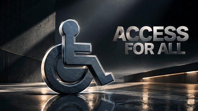 Metallic wheelchair with text access for all inclusive infrastructure