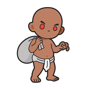 Indonesian Tuyul Ghost Illustration